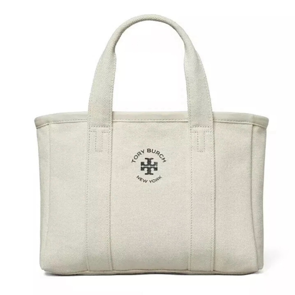 Tory Burch Ivory Canvas Tote